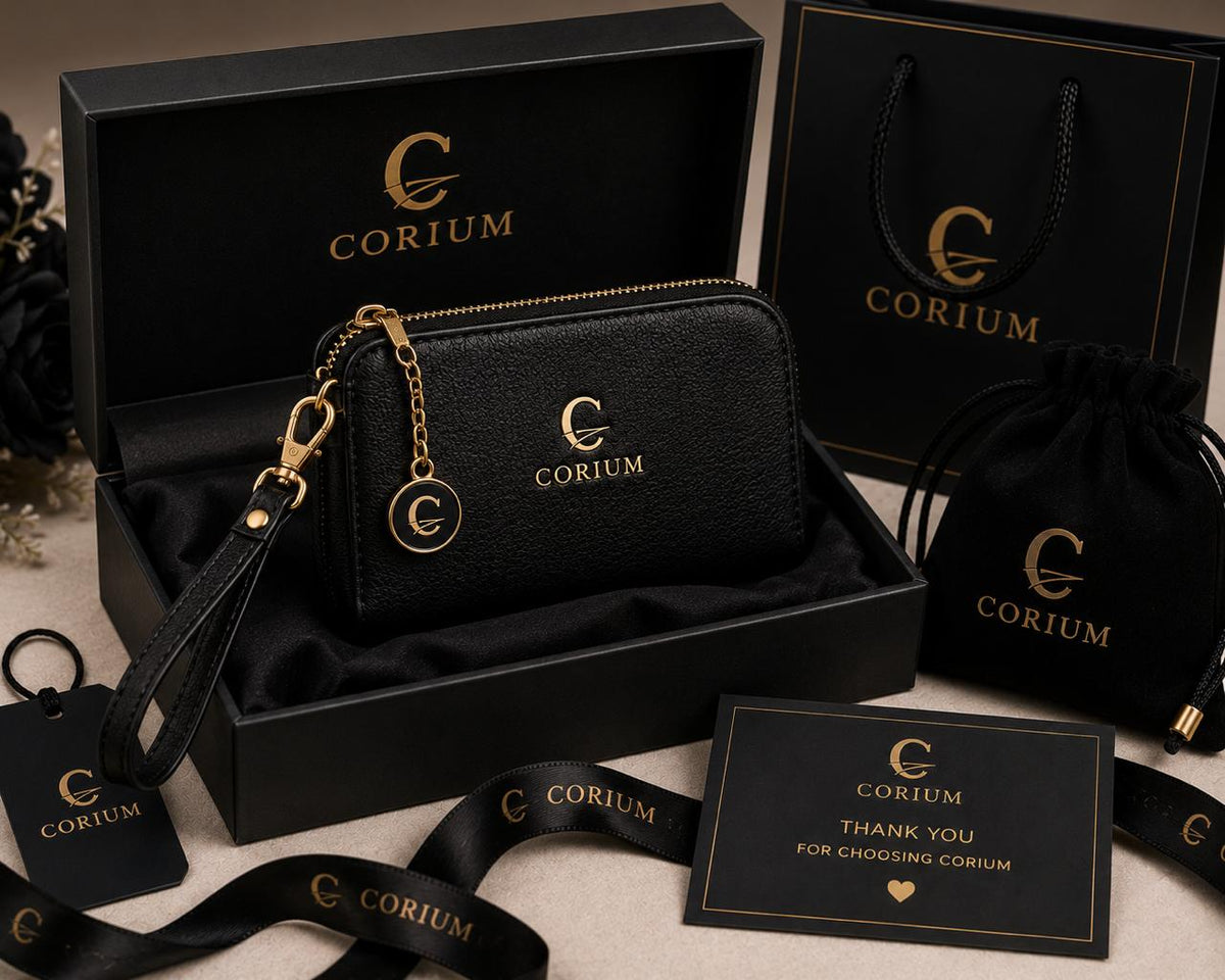 Corium Luxe Leather Wristlet Clutch
