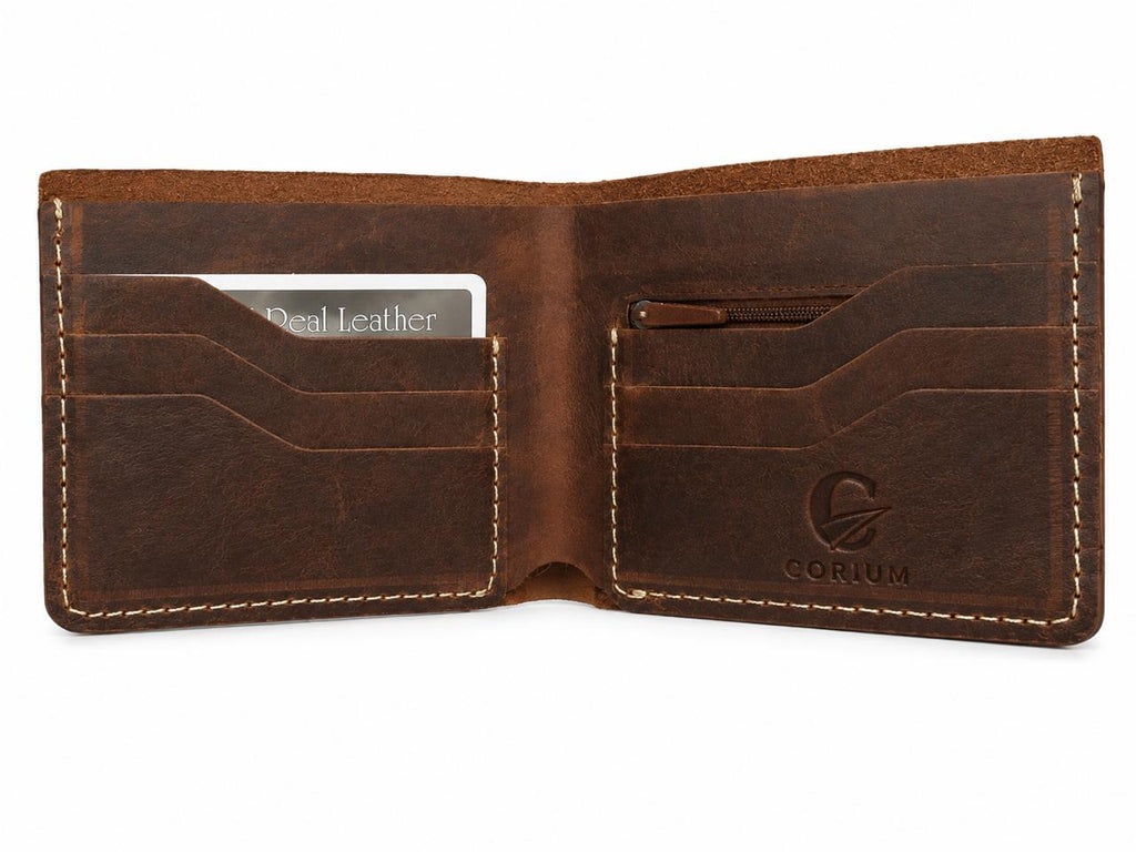 Brown leather wallet