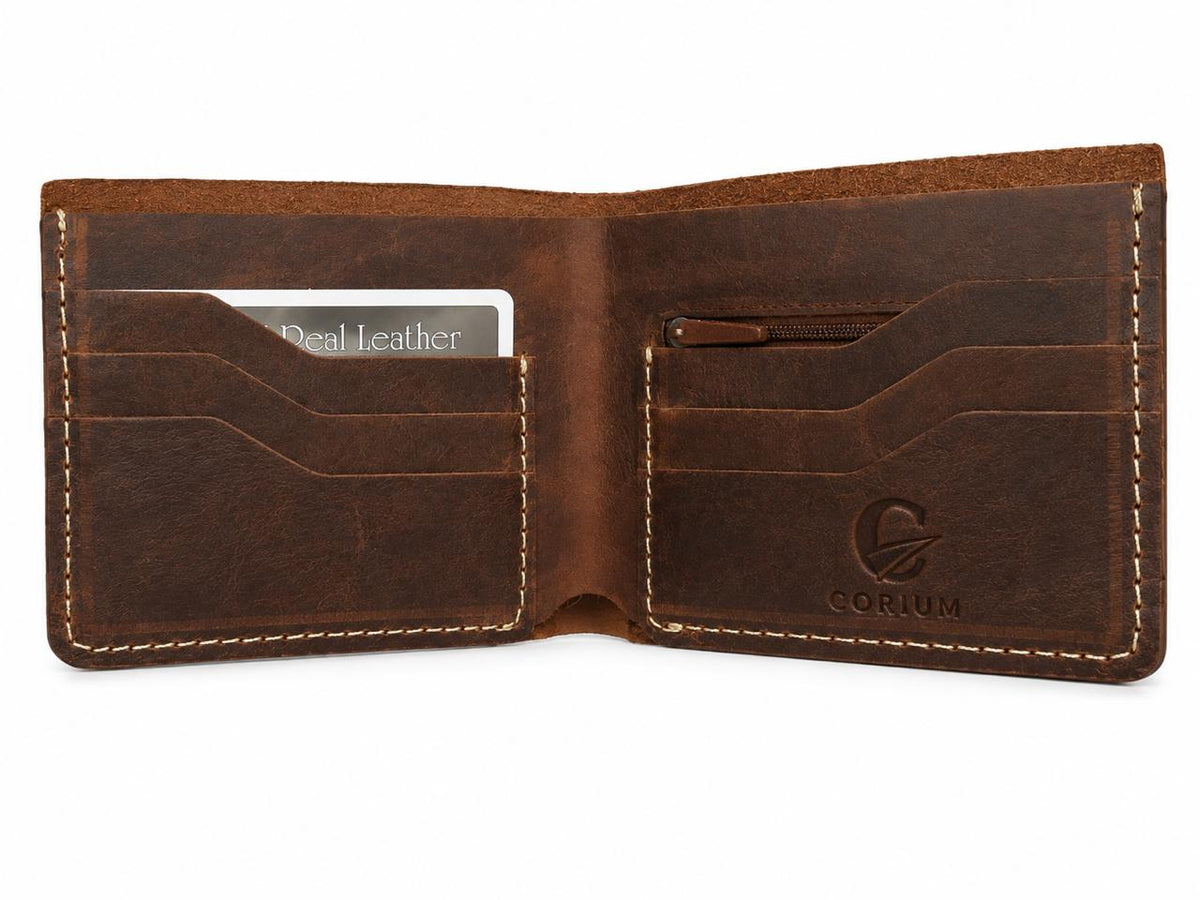 Brown leather wallet