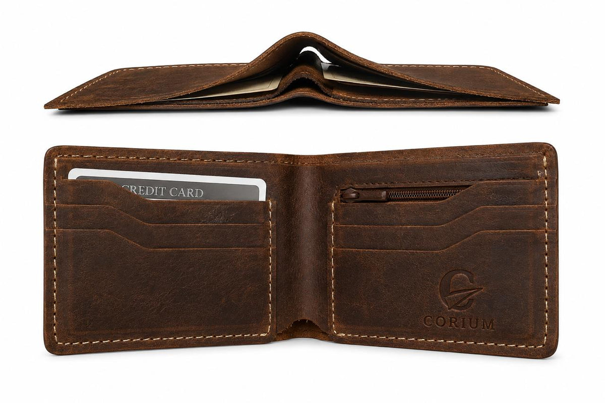 Brown leather wallet