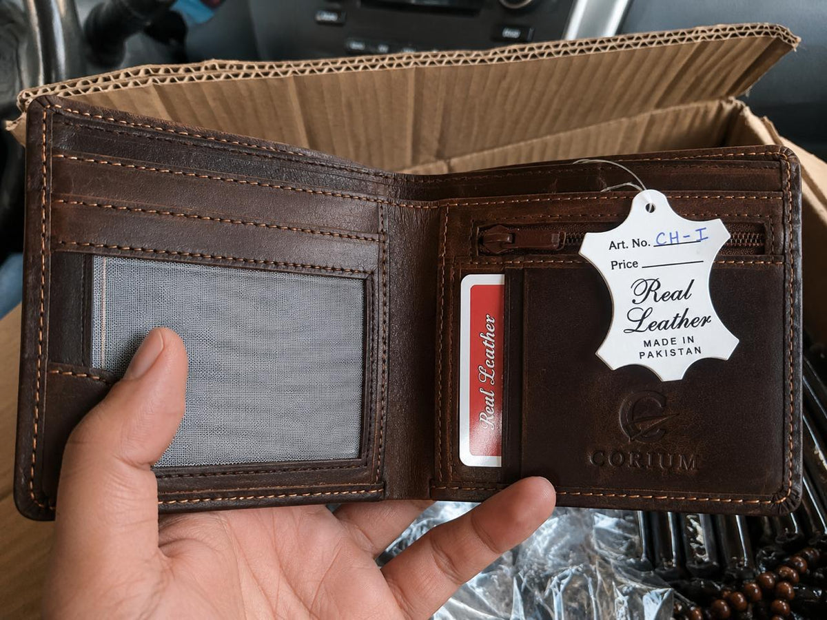 Brown leather wallet