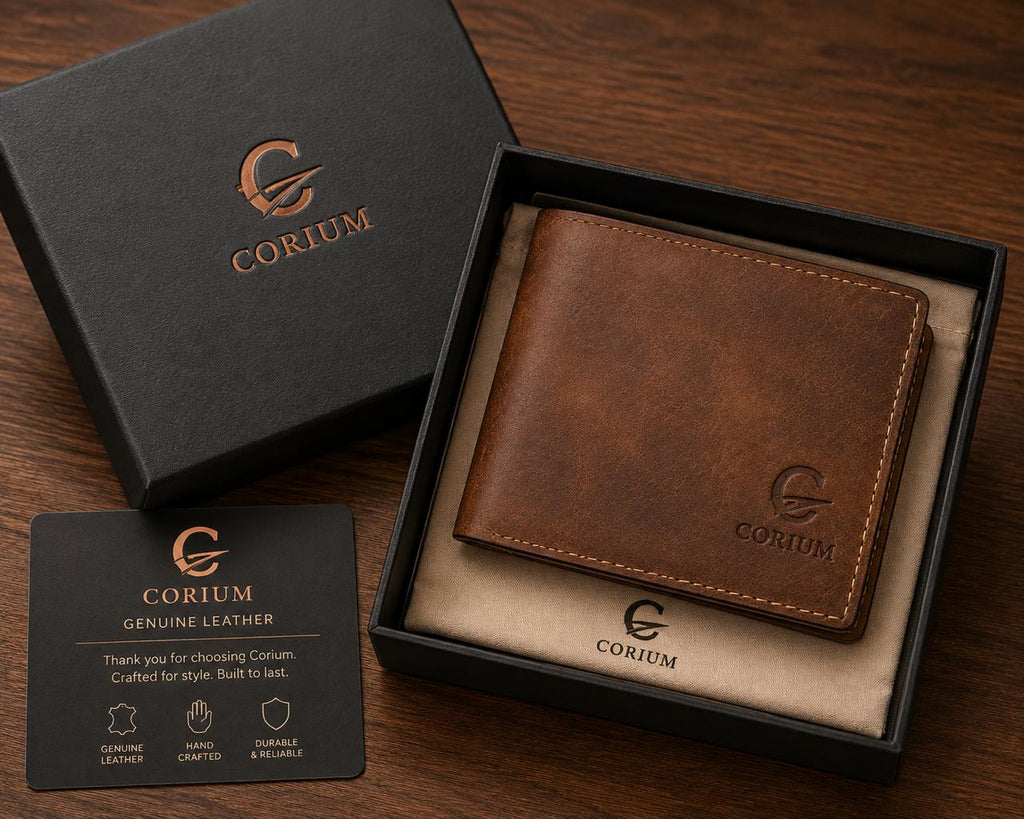 Brown leather wallet